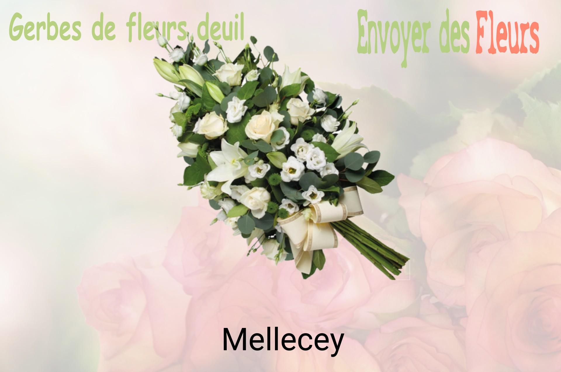 Gerbe de fleurs de deuil livrée à Mellecey